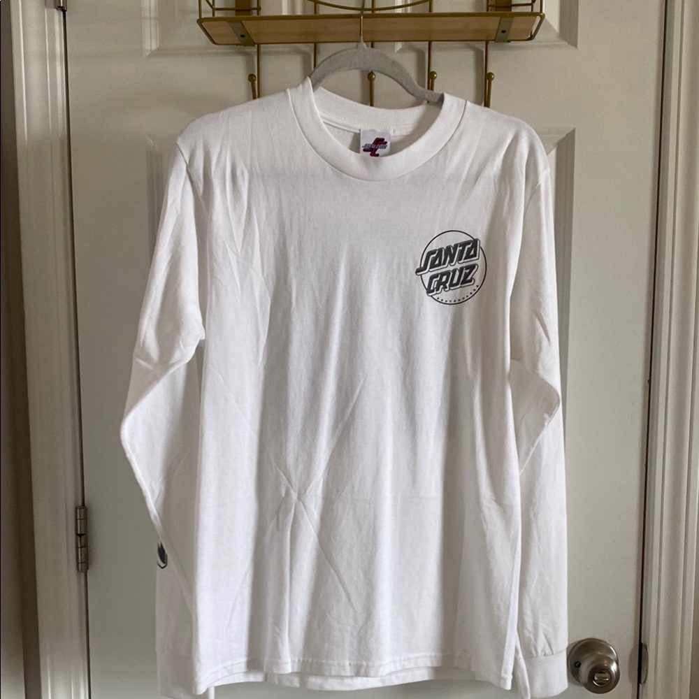 Santa Cruz Skateboards White Long Sleeve Men's Shirt